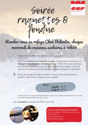 Soirée raquettes & fondue