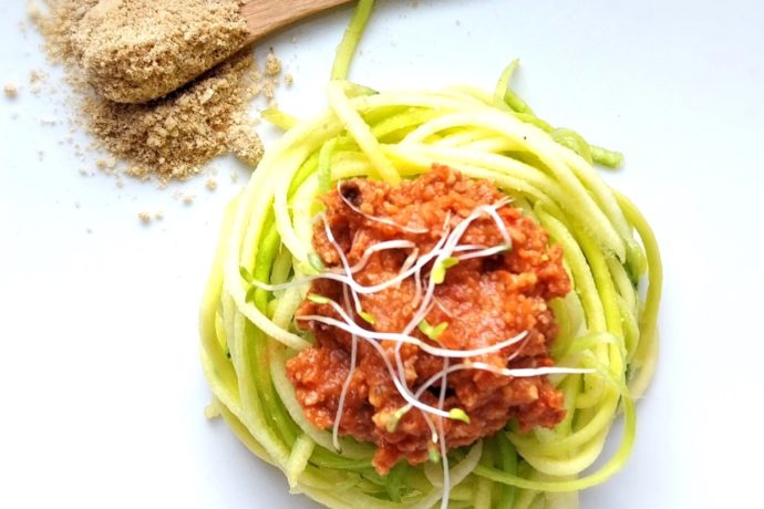 Spaghettis de courgette sauce bolo VG