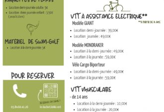 Base VTT Village vacances Le Duchet