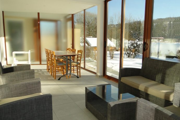 Véranda en hiver.