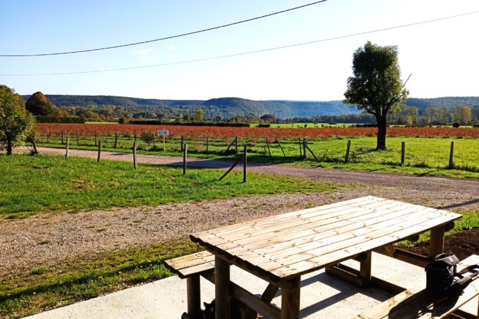 Vue depuis terrasse du gîte