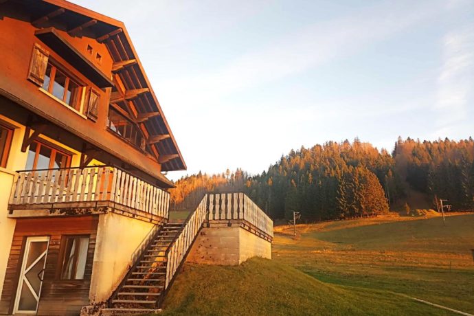 Terrasse avec vue sur la nature