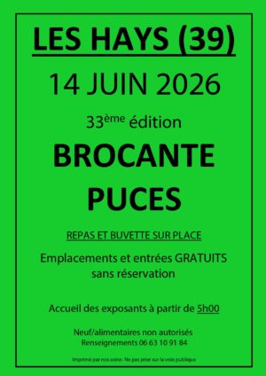 Affiche brocante Les Hays