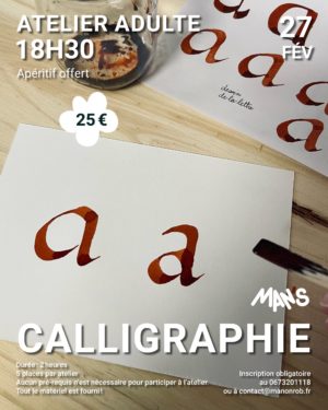 Atelier calligraphie 27.02.26