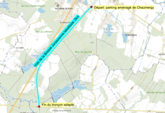 Tronçon Chaumergy – Chaux en Bresse de la voie de la Bresse Jurassienne
