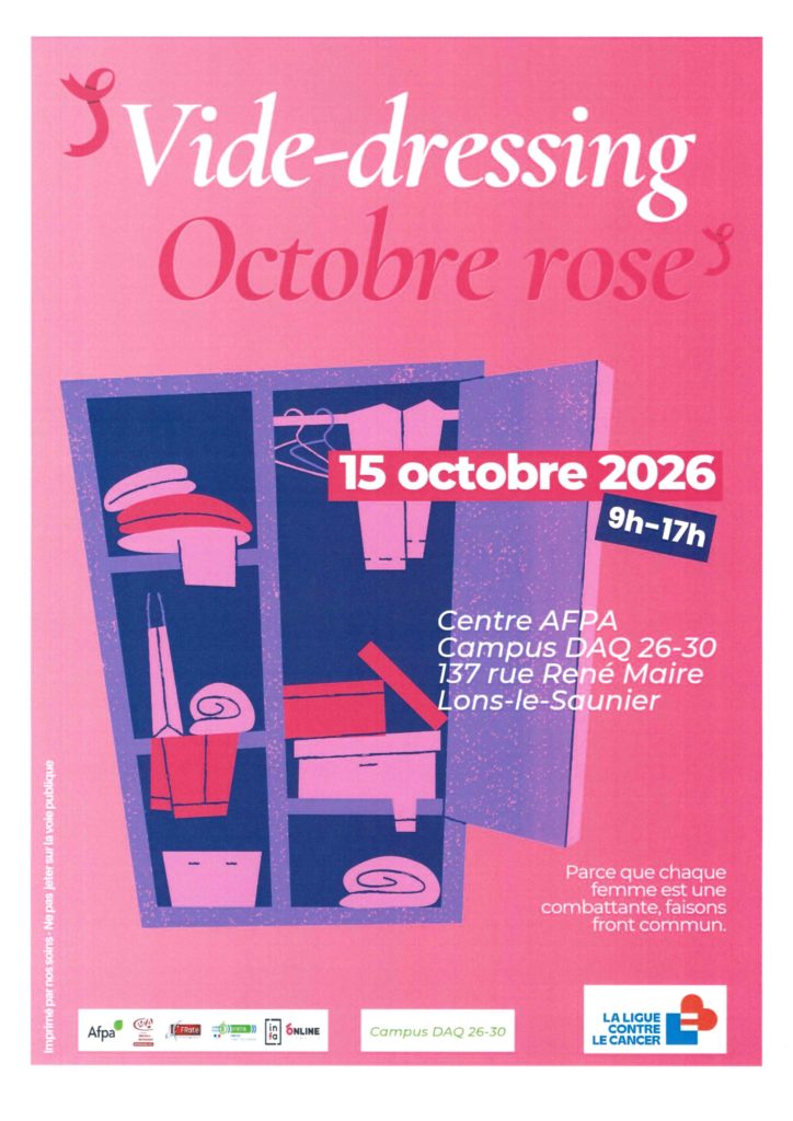 Affiche : Vide-dressing octobre rose