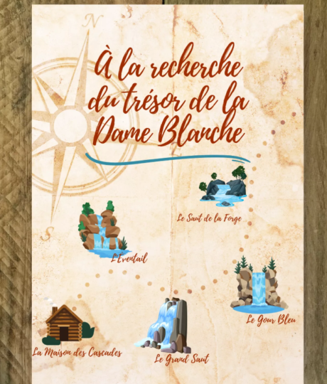 Jeu « À la recherche du trésor de la Dame Blanche » aux Cascades du Hérisson