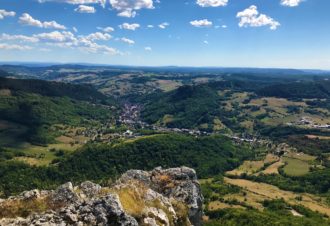 Salins les Bains et le Mont Poupet
