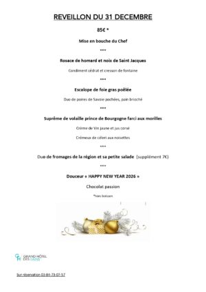 menu réveillon