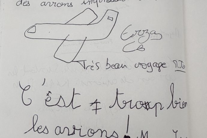 message d&rsquo;une et d&rsquo;un petit-e visiteur-se
