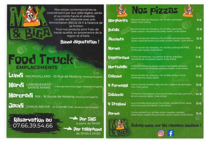 pizza Max et Biga