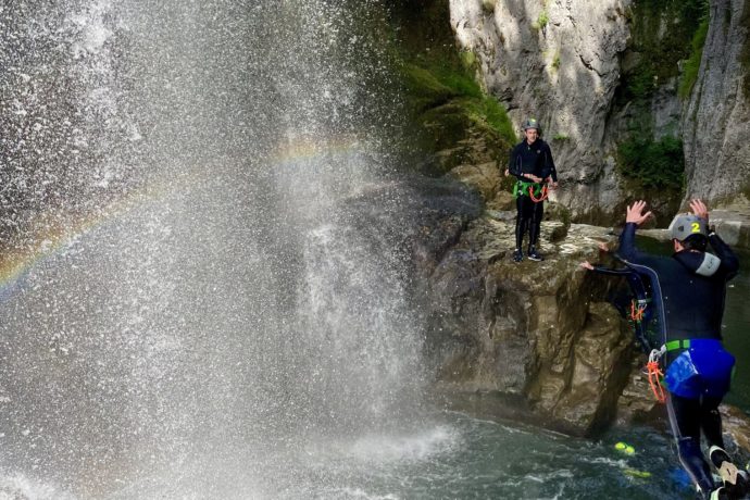 saut dans le canyon de Langouette